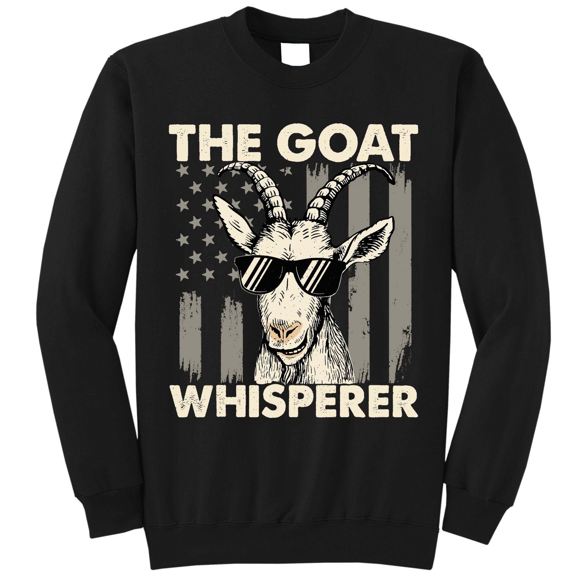 The Goat Whisperer - USA American Flag Farm Animal Lover Tall Sweatshirt