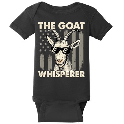 The Goat Whisperer - USA American Flag Farm Animal Lover Baby Bodysuit