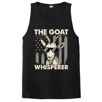 The Goat Whisperer - USA American Flag Farm Animal Lover PosiCharge Competitor Tank