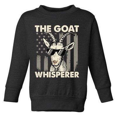 The Goat Whisperer - USA American Flag Farm Animal Lover Toddler Sweatshirt