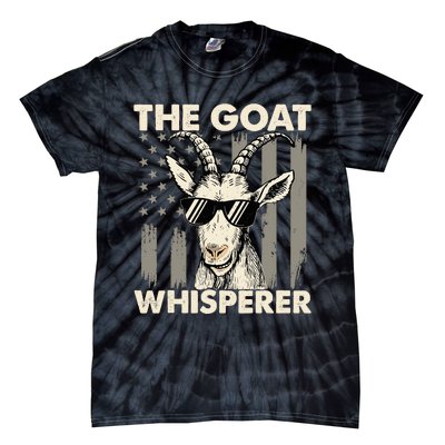 The Goat Whisperer - USA American Flag Farm Animal Lover Tie-Dye T-Shirt