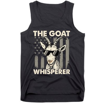 The Goat Whisperer - USA American Flag Farm Animal Lover Tank Top