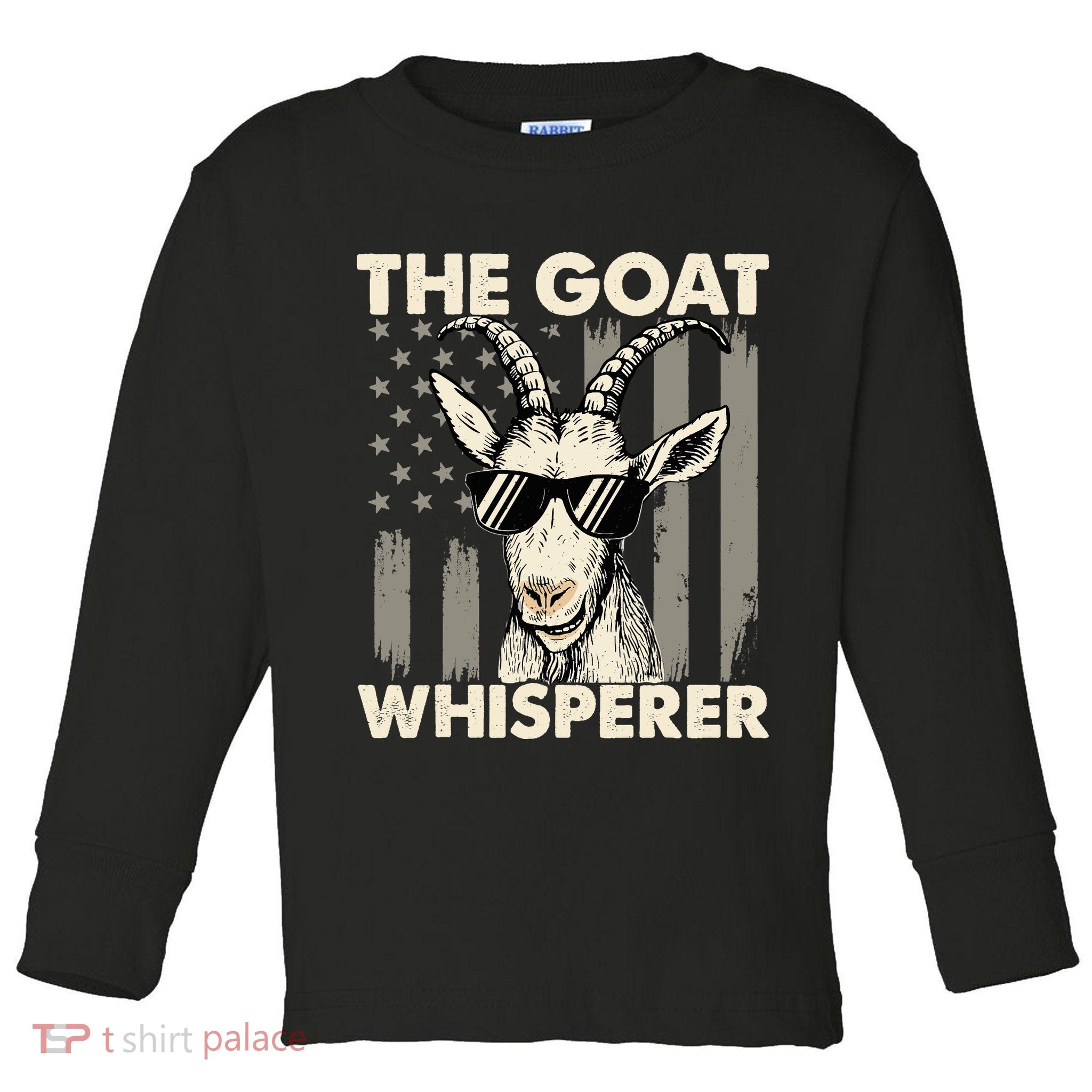 The Goat Whisperer - USA American Flag Farm Animal Lover Toddler Long Sleeve Shirt