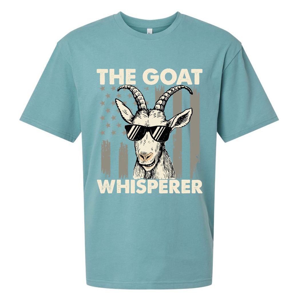 The Goat Whisperer - USA American Flag Farm Animal Lover Sueded Cloud Jersey T-Shirt