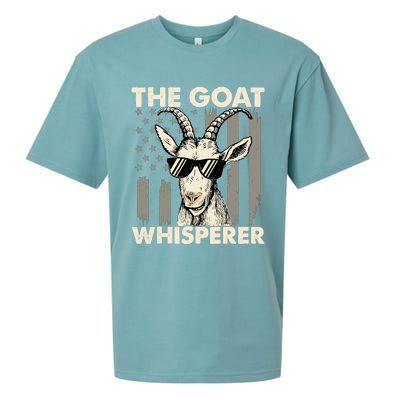 The Goat Whisperer - USA American Flag Farm Animal Lover Sueded Cloud Jersey T-Shirt