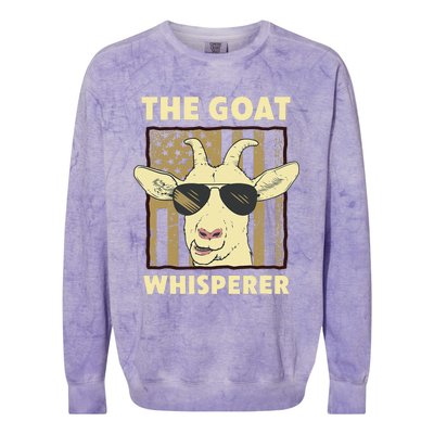 The Goat Whisperer Design Farmer funny Goat Lover Colorblast Crewneck Sweatshirt