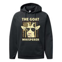 The Goat Whisperer Design Farmer funny Goat Lover Performance Fleece Hoodie