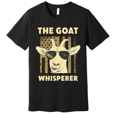 The Goat Whisperer Design Farmer funny Goat Lover Premium T-Shirt