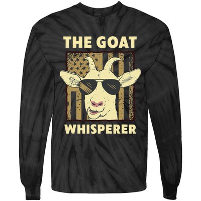 The Goat Whisperer Design Farmer funny Goat Lover Tie-Dye Long Sleeve Shirt