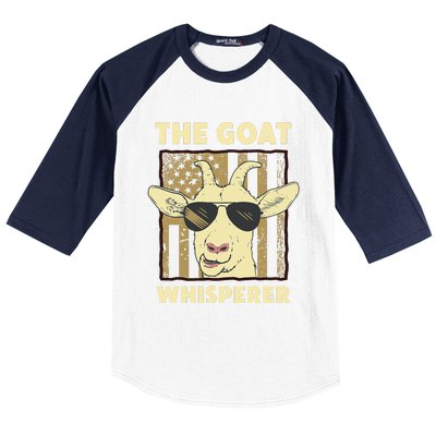 The Goat Whisperer Design Farmer funny Goat Lover Baseball Sleeve Shirt