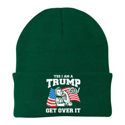 Trump Girl Yes I Am A Trump Girl Get Over It Knit Cap Winter Beanie