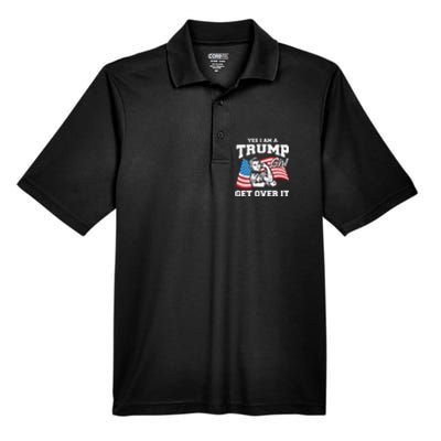 Trump Girl Yes I Am A Trump Girl Get Over It Men's Origin Performance Pique Polo