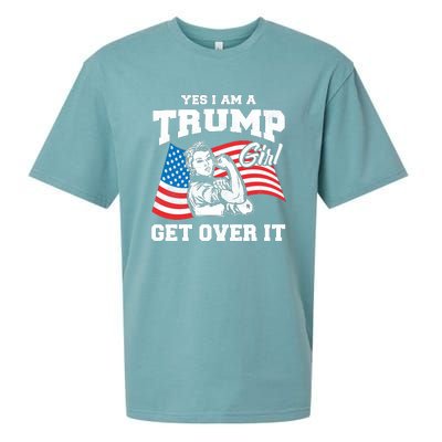 Trump Girl Yes I Am A Trump Girl Get Over It Sueded Cloud Jersey T-Shirt