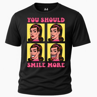 Tragic Girl You Should Smile More Cooling Performance Crew T-Shirt