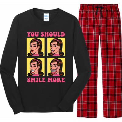 Tragic Girl You Should Smile More Long Sleeve Pajama Set