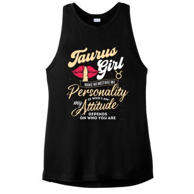 Taurus Girl Zodiac Sign Horoscope Astrology Astrologer Ladies PosiCharge Tri-Blend Wicking Tank