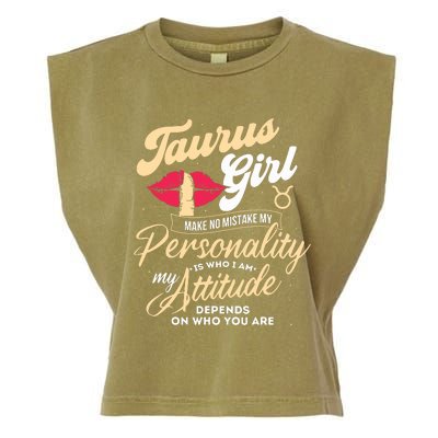 Taurus Girl Zodiac Sign Horoscope Astrology Astrologer Garment-Dyed Women's Muscle Tee