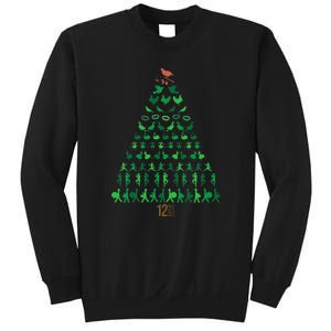 Tree Holiday 12 Days Of Christmas Sweatshirt