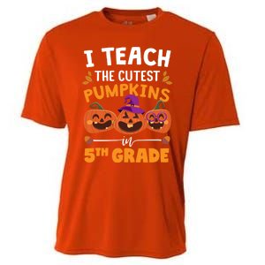 Teacher Halloween 5th Grade Teacher Cutest Pumpkins In Patch Cool Gift Cooling Performance Crew T-Shirt