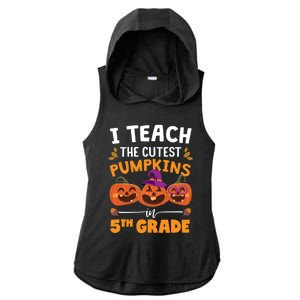 Teacher Halloween 5th Grade Teacher Cutest Pumpkins In Patch Cool Gift Ladies PosiCharge Tri-Blend Wicking Draft Hoodie Tank