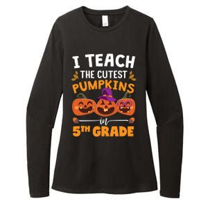 Teacher Halloween 5th Grade Teacher Cutest Pumpkins In Patch Cool Gift Womens CVC Long Sleeve Shirt