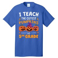 Teacher Halloween 5th Grade Teacher Cutest Pumpkins In Patch Cool Gift Tall T-Shirt