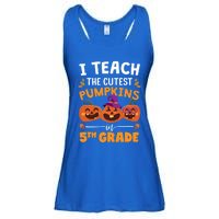 Teacher Halloween 5th Grade Teacher Cutest Pumpkins In Patch Cool Gift Ladies Essential Flowy Tank