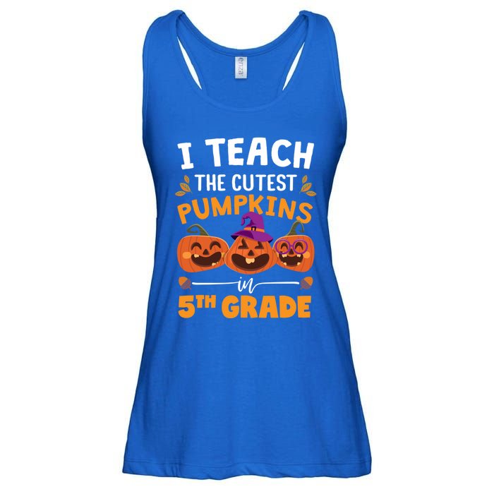 Teacher Halloween 5th Grade Teacher Cutest Pumpkins In Patch Cool Gift Ladies Essential Flowy Tank