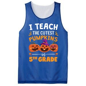 Teacher Halloween 5th Grade Teacher Cutest Pumpkins In Patch Cool Gift Mesh Reversible Basketball Jersey Tank