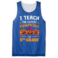 Teacher Halloween 5th Grade Teacher Cutest Pumpkins In Patch Cool Gift Mesh Reversible Basketball Jersey Tank