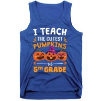 Teacher Halloween 5th Grade Teacher Cutest Pumpkins In Patch Cool Gift Tank Top