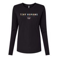 Tiny Humans Are My Favorite Tiny Humans Peds Nurse Womens Cotton Relaxed Long Sleeve T-Shirt