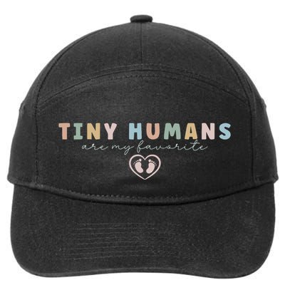 Tiny Humans Are My Favorite Tiny Humans Peds Nurse 7-Panel Snapback Hat