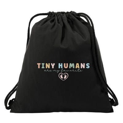Tiny Humans Are My Favorite Tiny Humans Peds Nurse Drawstring Bag