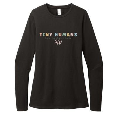 Tiny Humans Are My Favorite Tiny Humans Peds Nurse Womens CVC Long Sleeve Shirt