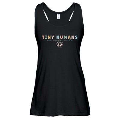 Tiny Humans Are My Favorite Tiny Humans Peds Nurse Ladies Essential Flowy Tank