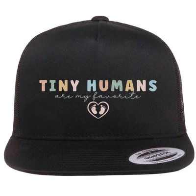 Tiny Humans Are My Favorite Tiny Humans Peds Nurse Flatbill Hat