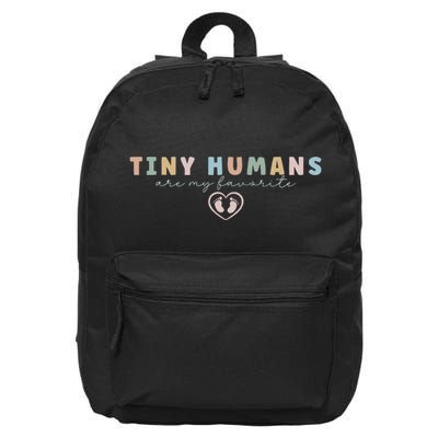 Tiny Humans Are My Favorite Tiny Humans Peds Nurse 16 in Basic Backpack