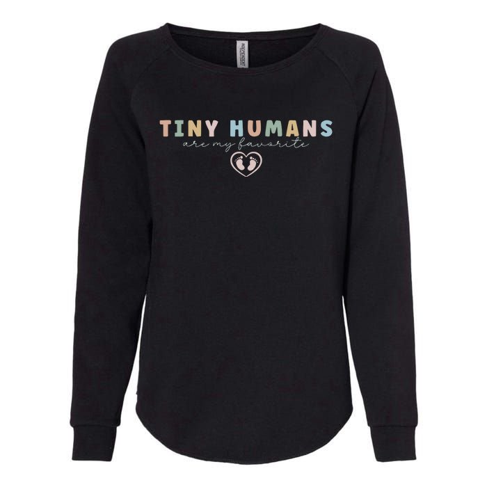 Tiny Humans Are My Favorite Tiny Humans Peds Nurse Womens California Wash Sweatshirt