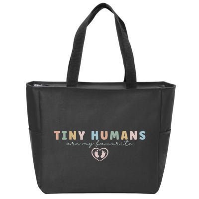 Tiny Humans Are My Favorite Tiny Humans Peds Nurse Zip Tote Bag