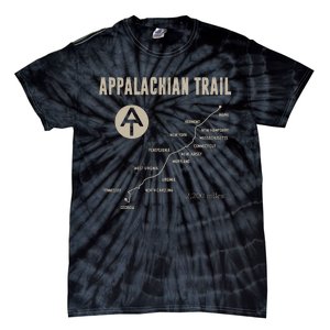 Thruh Hiker Appalachian Trail Hiking Tie-Dye T-Shirt