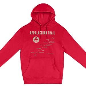 Thruh Hiker Appalachian Trail Hiking Premium Pullover Hoodie