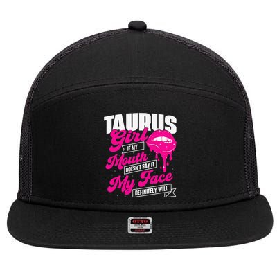 Taurus Horoscope Astrologer Astrology Zodiac Sign 7 Panel Mesh Trucker Snapback Hat