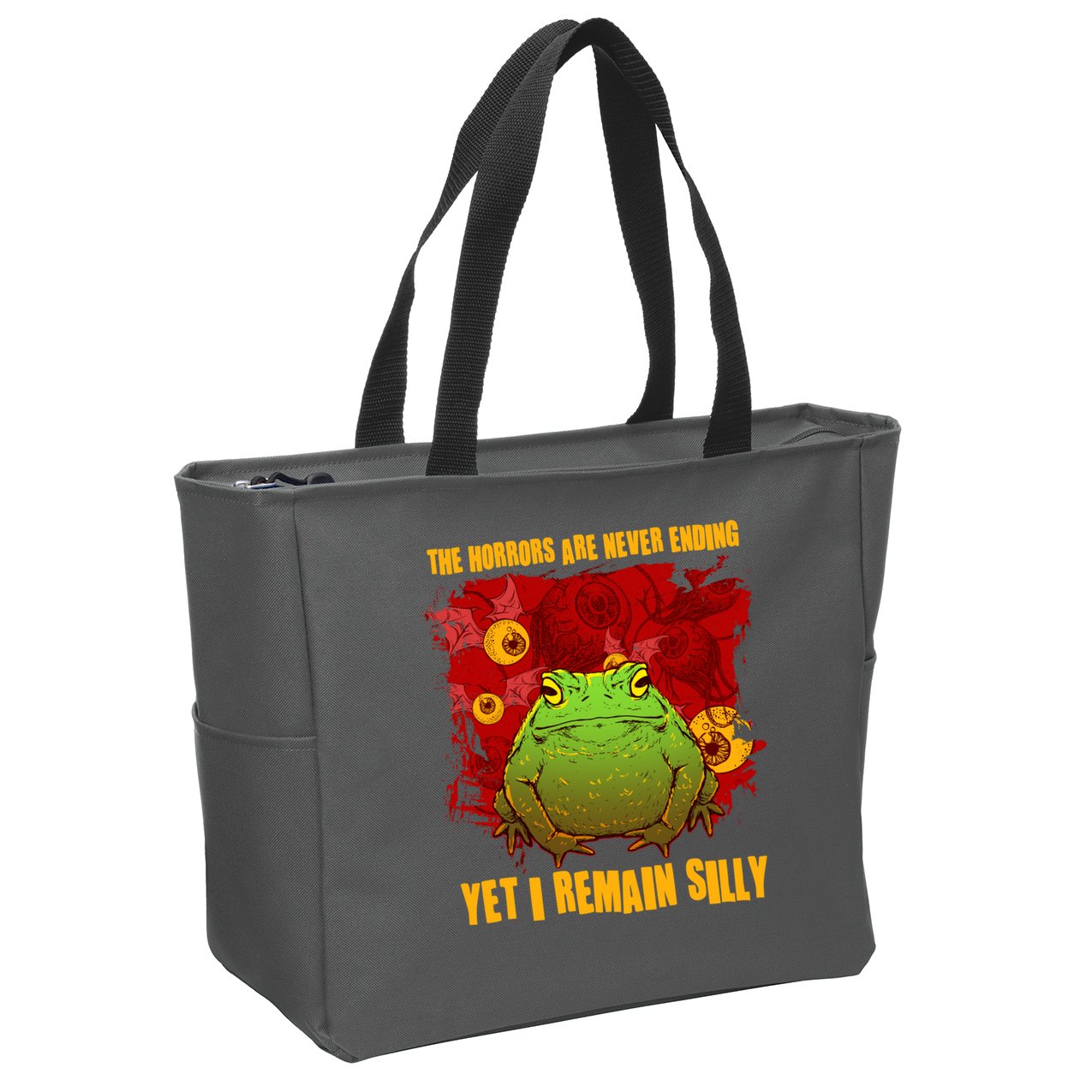 The Horrors Are Never Ending Yet I Remain Silly Frog Toad Zip Tote Bag