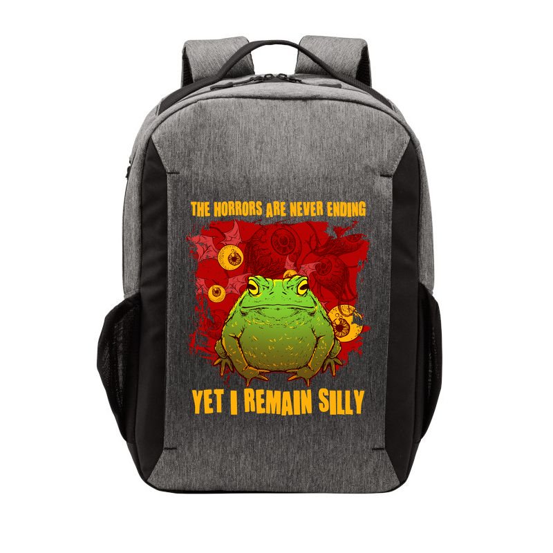 The Horrors Are Never Ending Yet I Remain Silly Frog Toad Vector Backpack