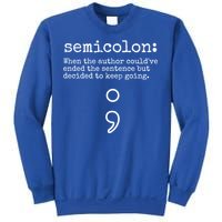 Tal Health Awareness Month Semicolon Definition Cute Gift Sweatshirt