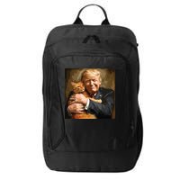 Trump Hugging An Orange Cat 2024 City Backpack