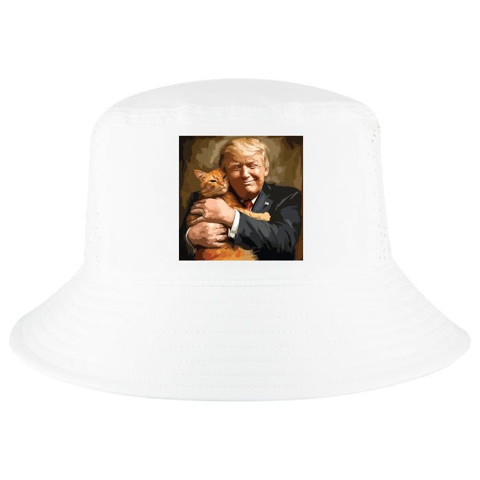 Trump Hugging An Orange Cat 2024 Cool Comfort Performance Bucket Hat