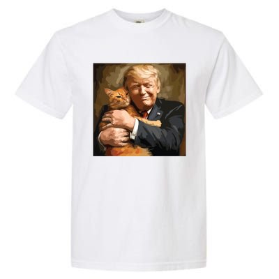 Trump Hugging An Orange Cat 2024 Garment-Dyed Heavyweight T-Shirt