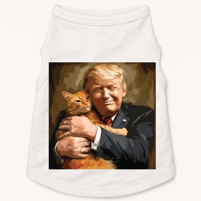 Trump Hugging An Orange Cat 2024 Doggie Tank